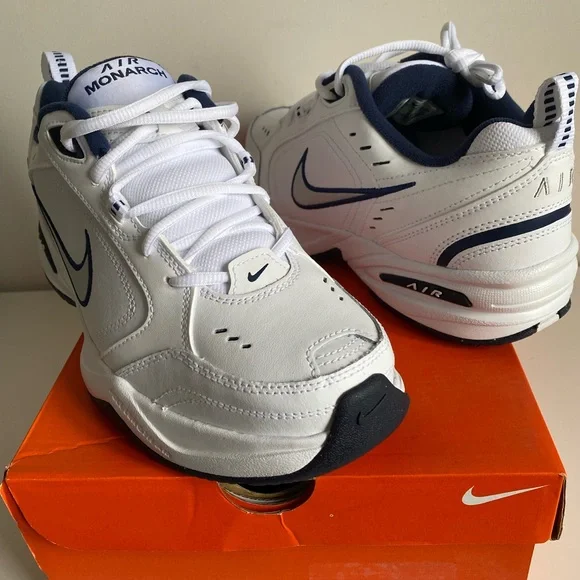 「美品」Nike Air Monarch IV \"White Navy\" Nike Air Monarch IV White Navy 415445-102 Men's Sizes | eBay